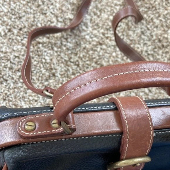 Vintage Talbots Black Brown Crossbody Bag - Picture 6 of 16